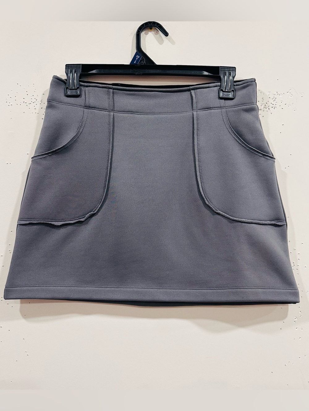 Athleta Womens Skirt XS Thermal Fleece Lined Mini Skirt Gray Pull On Casual